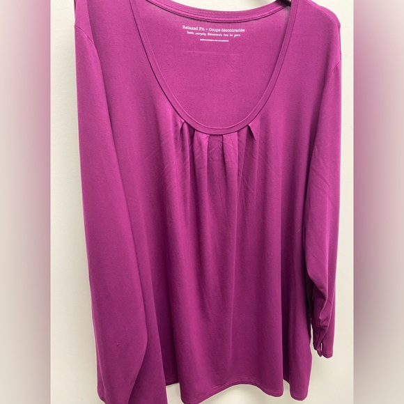 Penningtons Purple Relaxed Fit Long Top / Shirt Size 3x - Picture 6 of 6